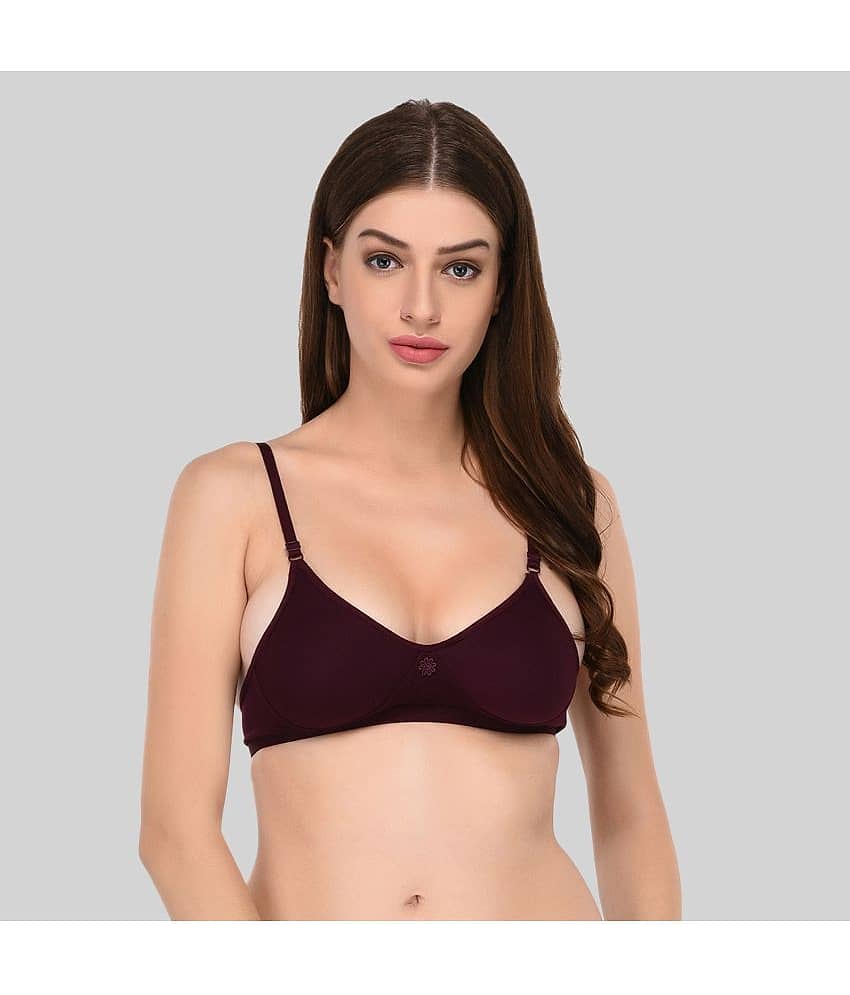 Elina Cotton Non Padded Women's T-Shirt Bra ( Purple )