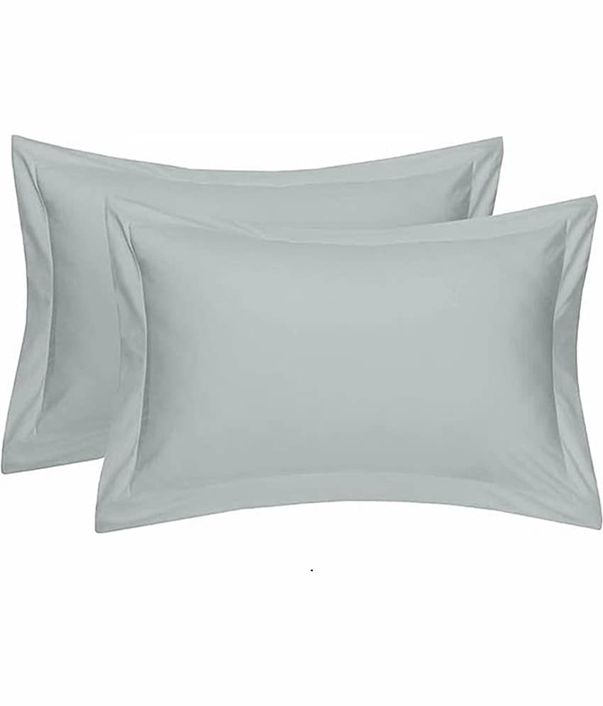 MAHALUXMI COLLECTION - Pack of 2 Microfiber Solid Standard Size Pillow Cover ( 68.58 cm(27) x 43.18 cm(17) ) - Magenta