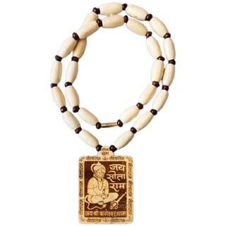 Bageshwar Dham Tulsi Mala Hanuman ji Wood Locket 100 Original Beads Wood Chain
