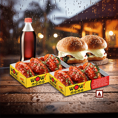 Chk PanFried Momo(Schezwan Sauce)6P+Chk Moburg 2P+One250ml Soft Drinks