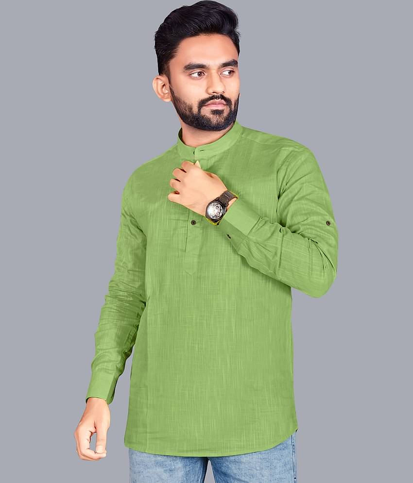 allan peter Yellow Cotton Men's Regular Kurta ( Pack of 1 )