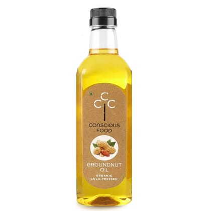 Conscious Food Groundnut Oil Cold Pressed 1ltr Organic