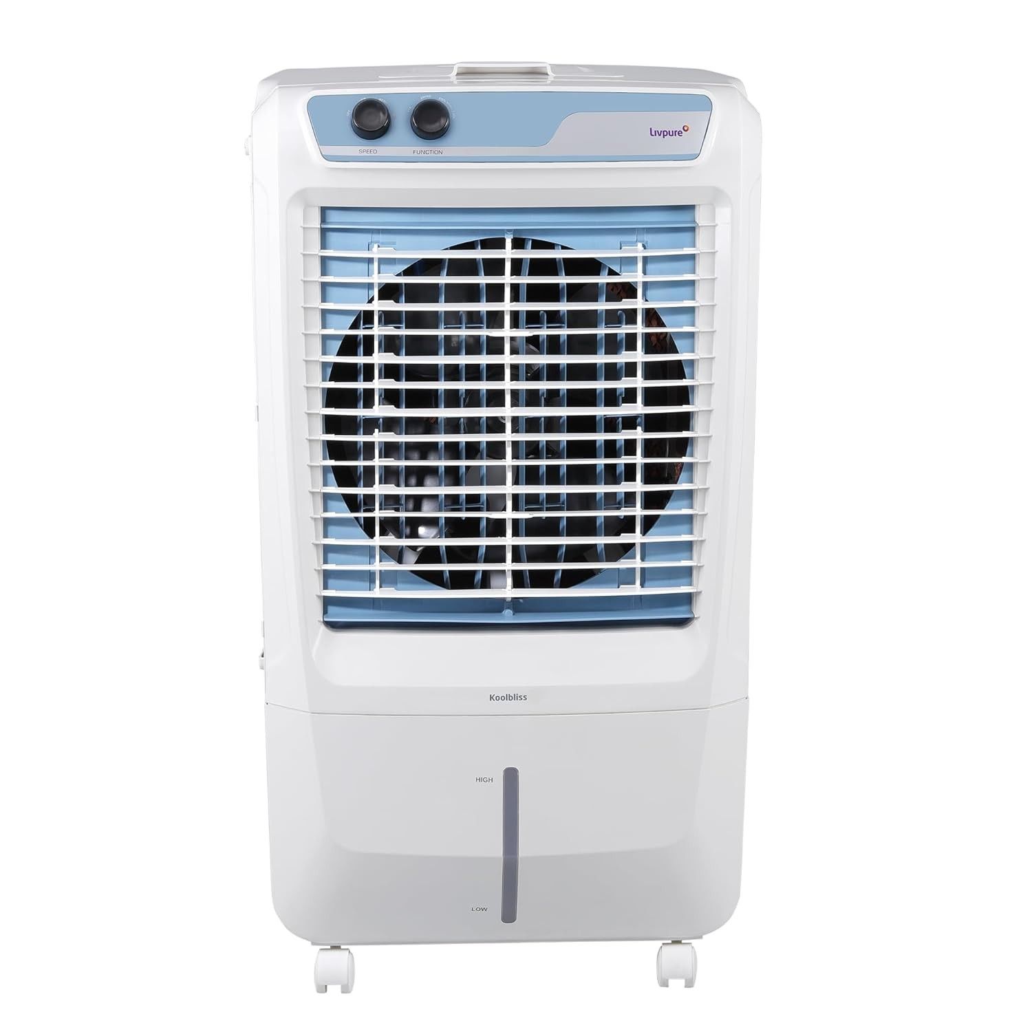 Livpure Koolbliss Desert Air Cooler - 88 L, 190W Motor with Thermal Overload Protection, Big Ice Chamber, Antibacterial Honeycomb Pads, Inverter Compatibility, 2 Years Warranty on Motor - White