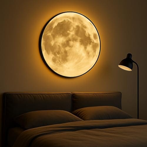 Lamp Modern Art Deco Lighting 3 Color Changing Indoor Wall Mounted Celling Light Wall Sconce Moon Lights for