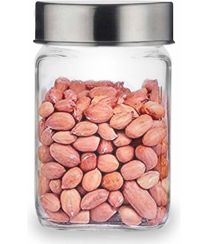 CROCO JAR - Transparent Glass Food Container ( Pack of 1 )