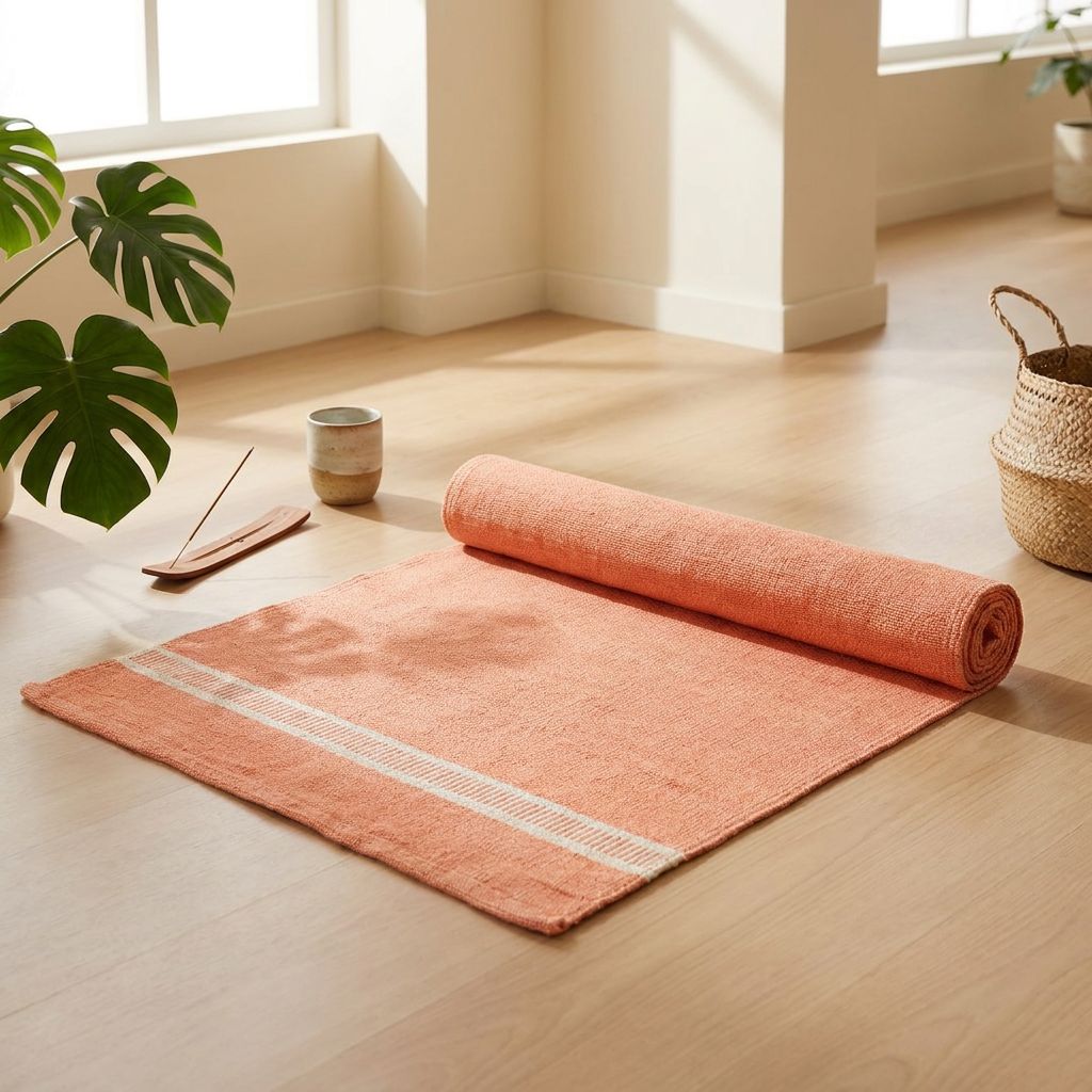 Ayurveda Herbal-Dyed Organic Cotton Yoga Rug Mat