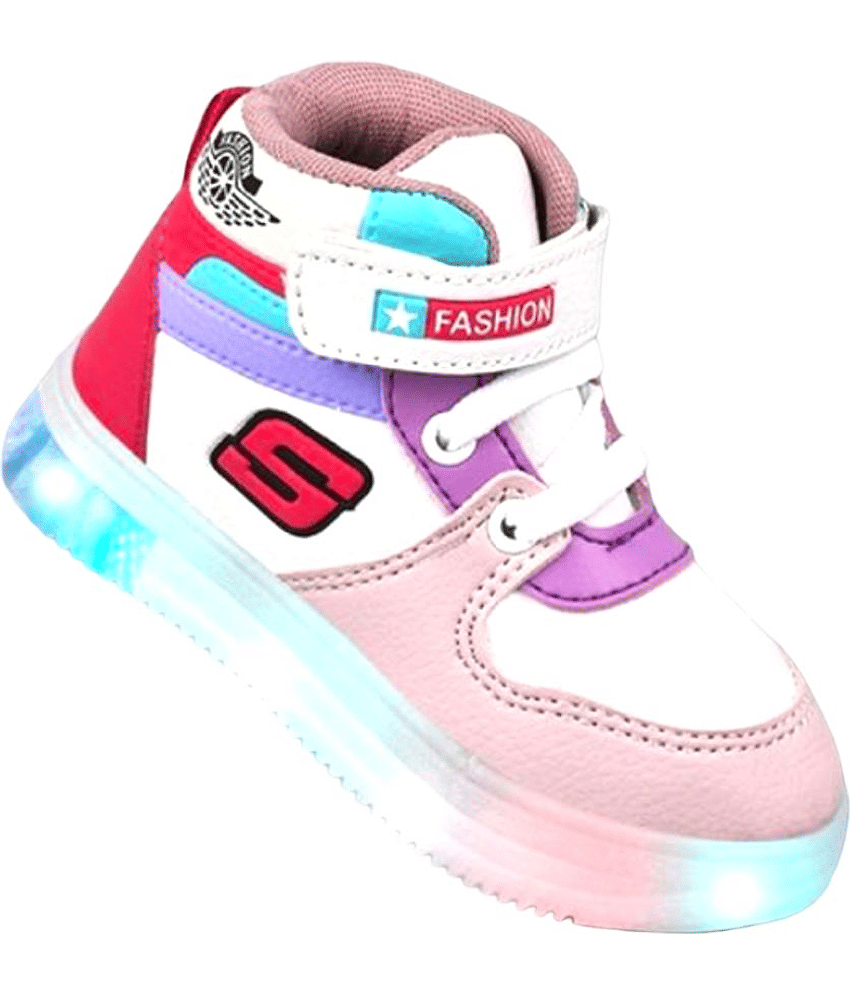 ZNS ROYAll - Pink Girl's LED Shoes ( 1 Pair )
