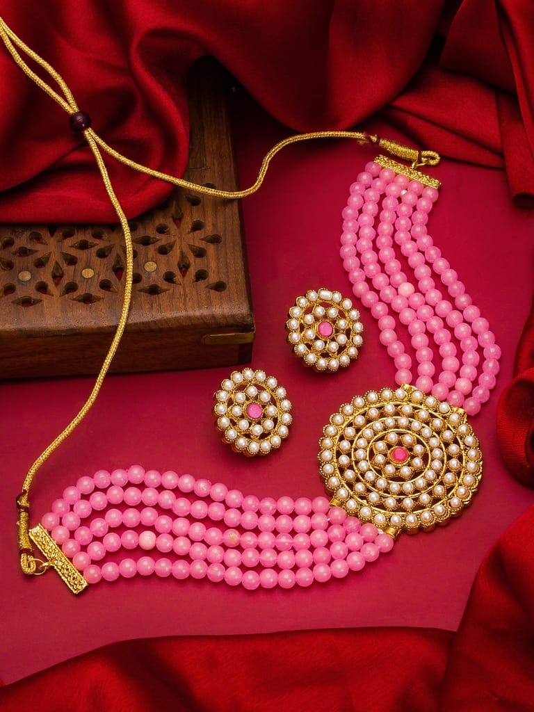 Morison Elegant Gold Necklace with Earrings Shine with Sophistication