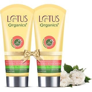 Lotus Organics+ Sunscreen - Spf 50 Pa+++ Sheer Brightening Mineral Sunscreen (100 G)