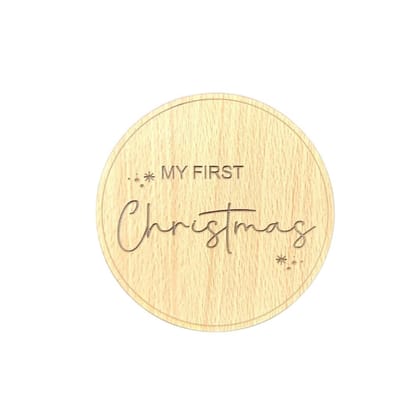 The Baby First Box Baby's First Christmas Wooden Sign, Milestone Photo Prop, Laser-Engraved MDF Keepsake, Includes Stand, Brown, 5 Inches The Baby First Box Baby's First Christmas Wooden Sign, Milestone Photo Prop, Laser-Engraved MDF Keepsake, Includes Stand, Brown, 5 Inches