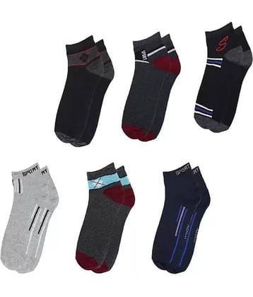 Cavenders Pack of 5 Men's Cotton Blend Ankle Length Socks ( Multicolor )