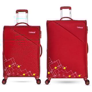 Timus Flash Plus Stylish Check-in Travel Combo Set 68 cm  78 cm Trolley luggage. Expandable Check-in
