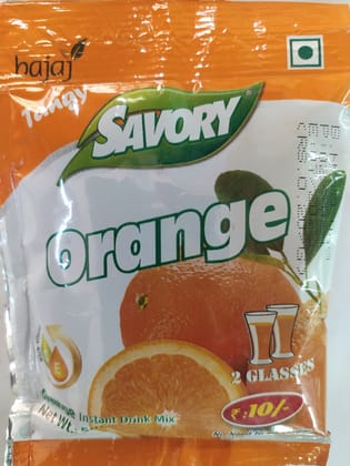Tangy Bajaj Savory  Orange instant drinks mi 
