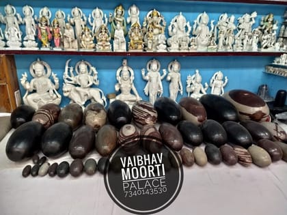 Black Marble Original Narmadeshwar Shivling, For Temple Pooja