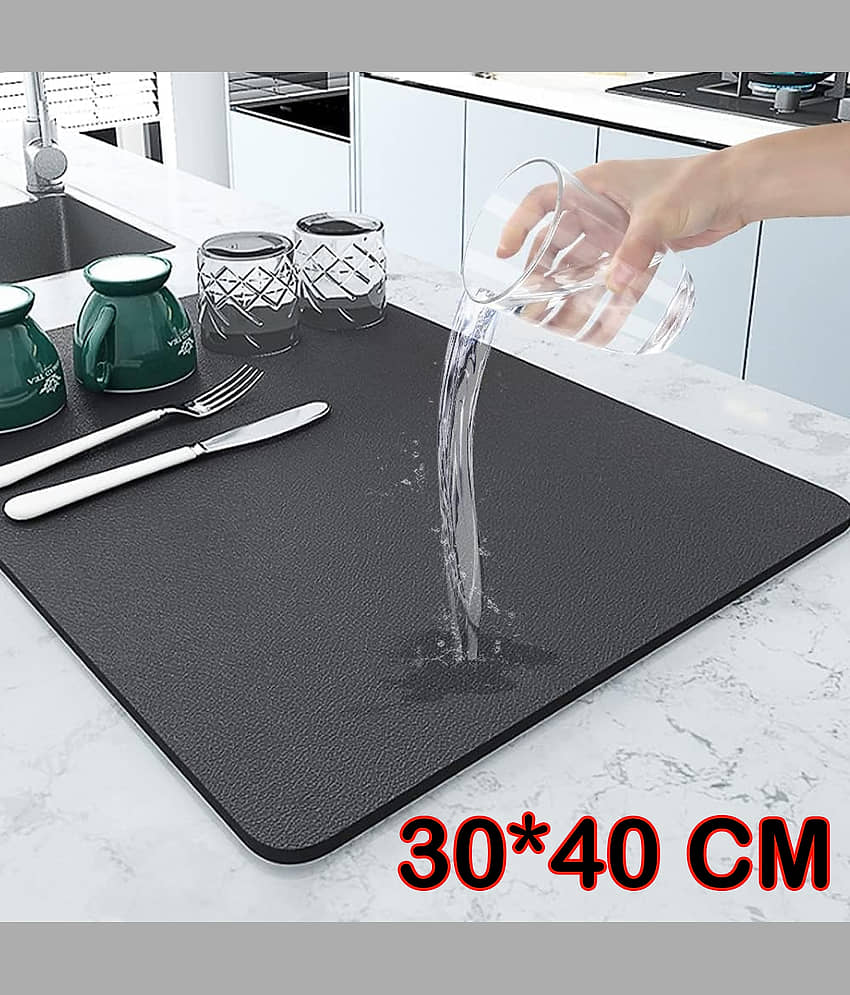 GEEO Black Non Woven Dish Racks ( Pack of 1 )