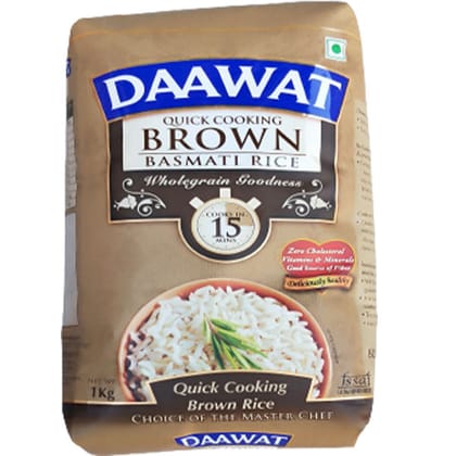 Daawat Brown Basmati Rice, 1 Kg - Daawat Brown Basmati Rice, 1 Kg