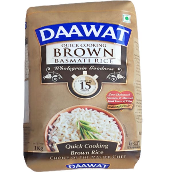 Daawat Brown Basmati Rice, 1 Kg - Daawat Brown Basmati Rice, 1 Kg