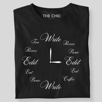 WRITER CLOCK-Black / S