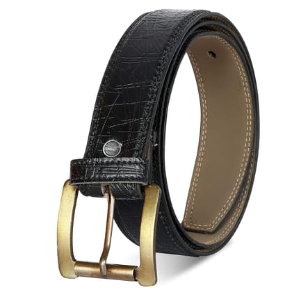 LOREM Black Formal/casual PU Leather Belt For Men BT05-BKL05