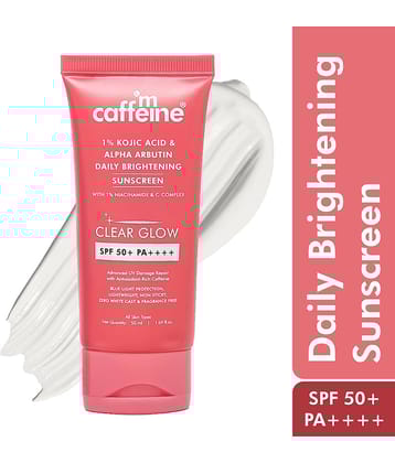 mCaffeine Brightening Sunscreen SPF 50 PA+++ 50ml (Pack of 1)