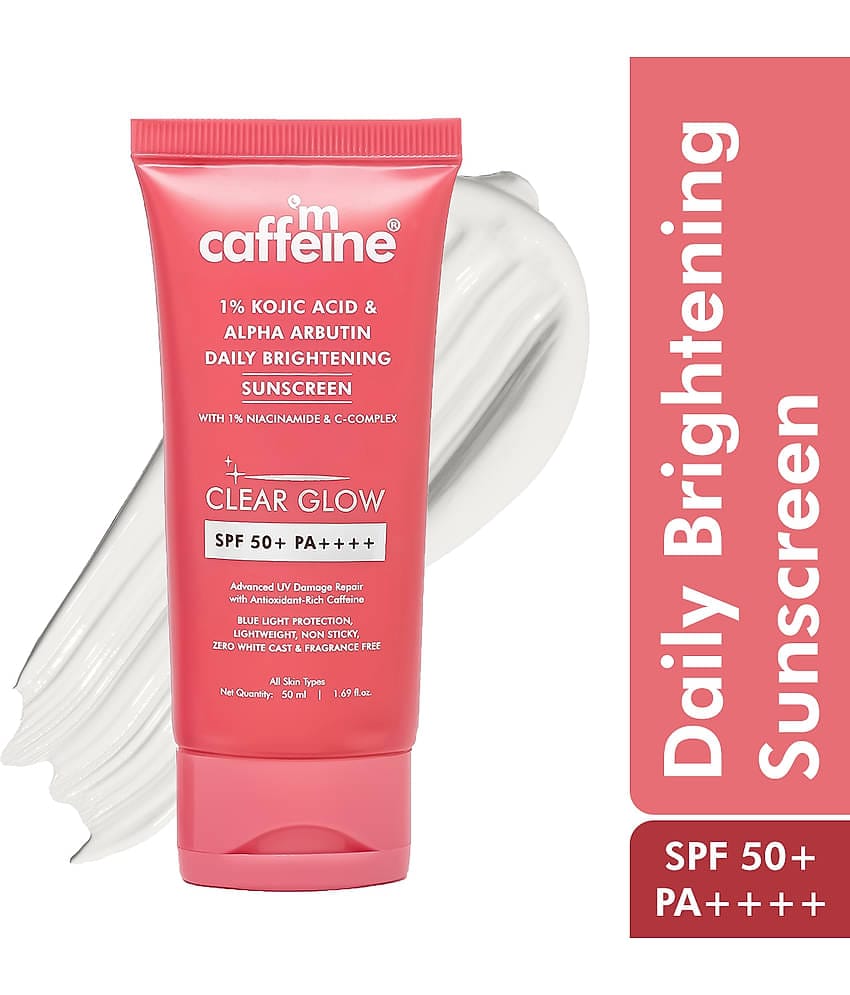 mCaffeine Brightening Sunscreen SPF 50 PA+++ 50ml (Pack of 1)
