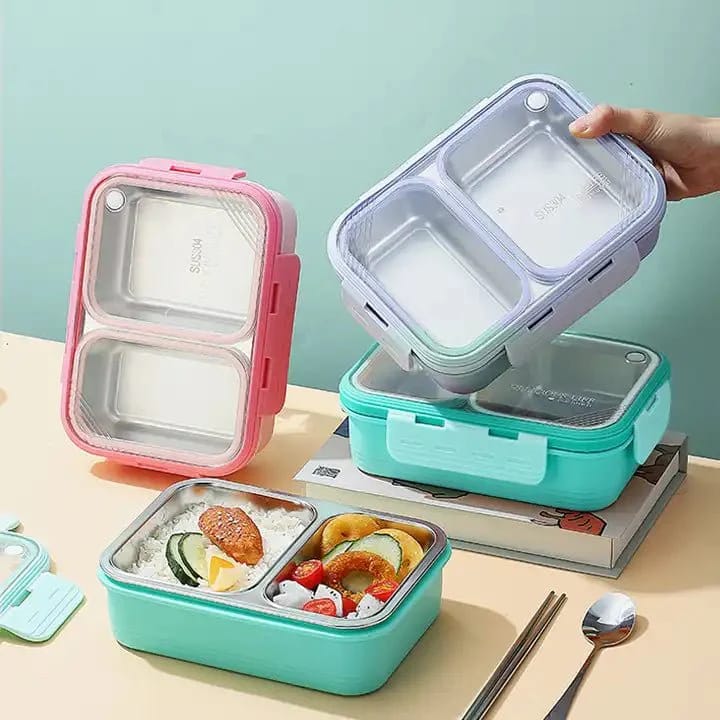 Stainless Steel Lunch Box, Leakproof Bento Box for Kids and Adults, BPA-Free, Microwave and Dishwasher Safe, Pink