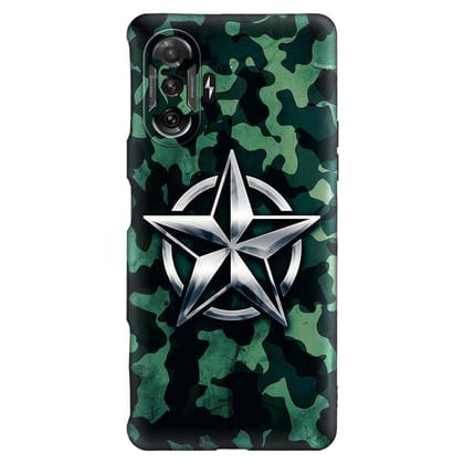 camouflage Captain POCO F3 GT Premium Embossed Mobile cover
