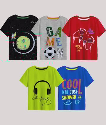 Kuchipoo Pack of 1 Boys Cotton Blend T-Shirt ( Multicolor11 )