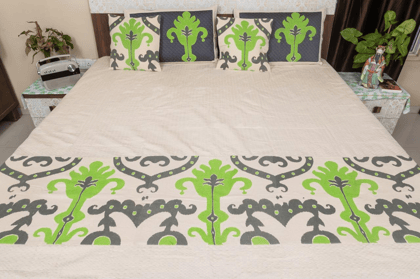 King Size Premium Cotton Bedsheet With Set Of Pillow Covers & Cushion Covers