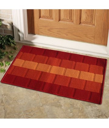 Status - Anti-skid Synthetic Door Mat ( 58 X 30 cm ) Single - Orange
