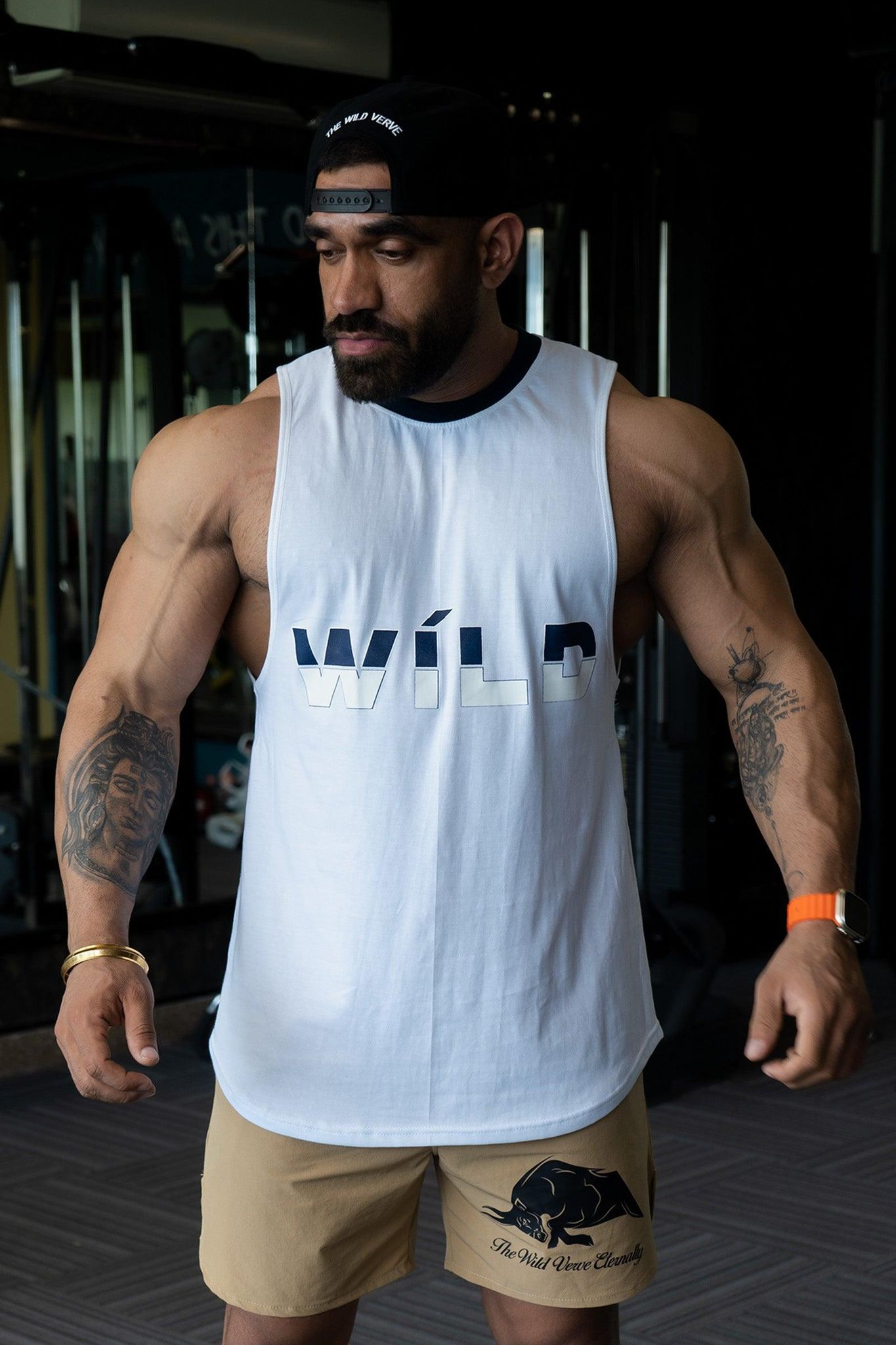 COLOR RIB DROP TANKTOP (WHITE)-S