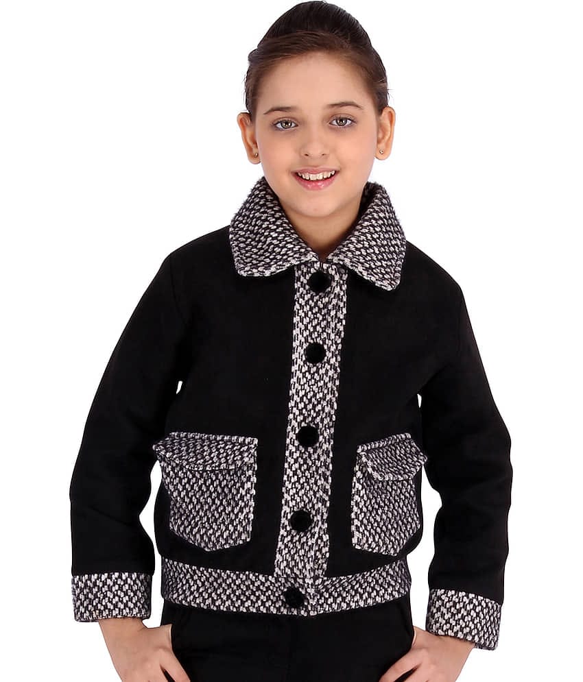 Partywear Houndstooth Pattern Winter Coat