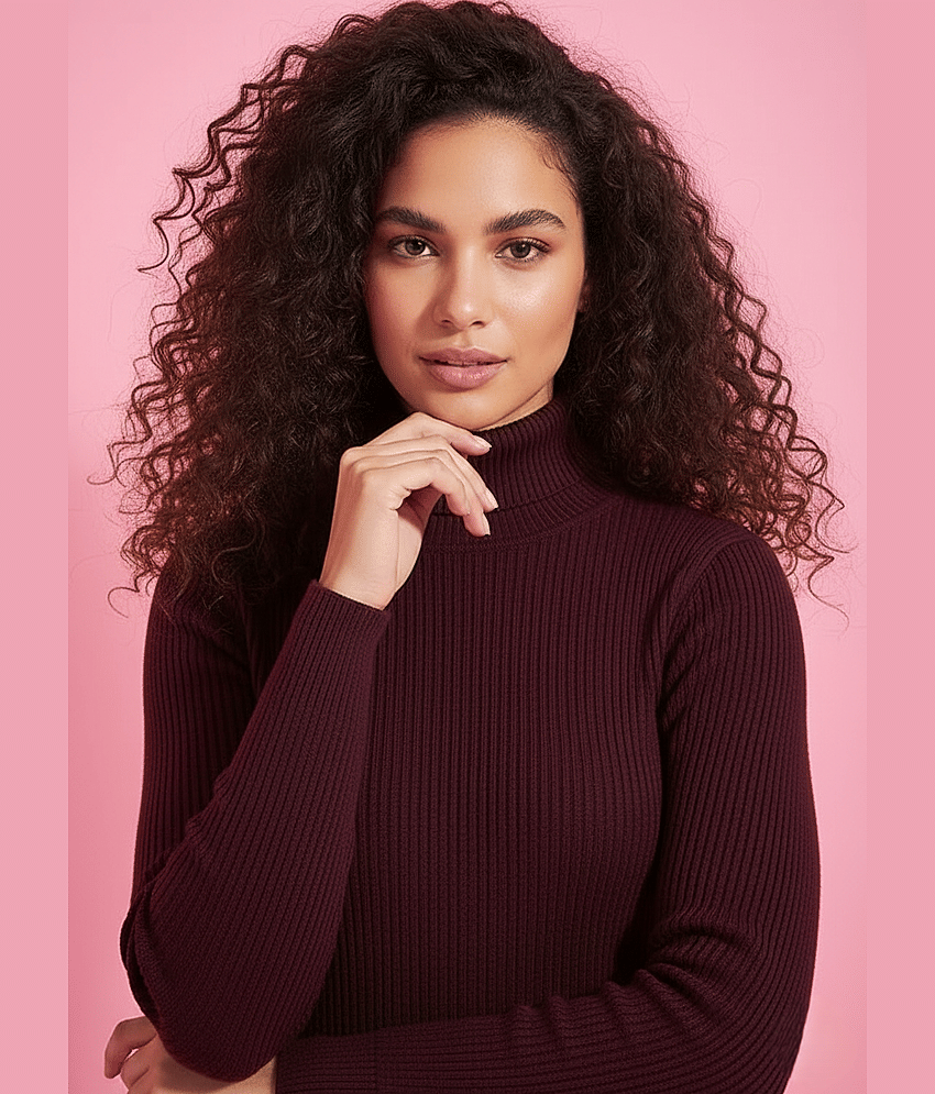 Tense Women Solid Cotton Shirt ( Maroon )