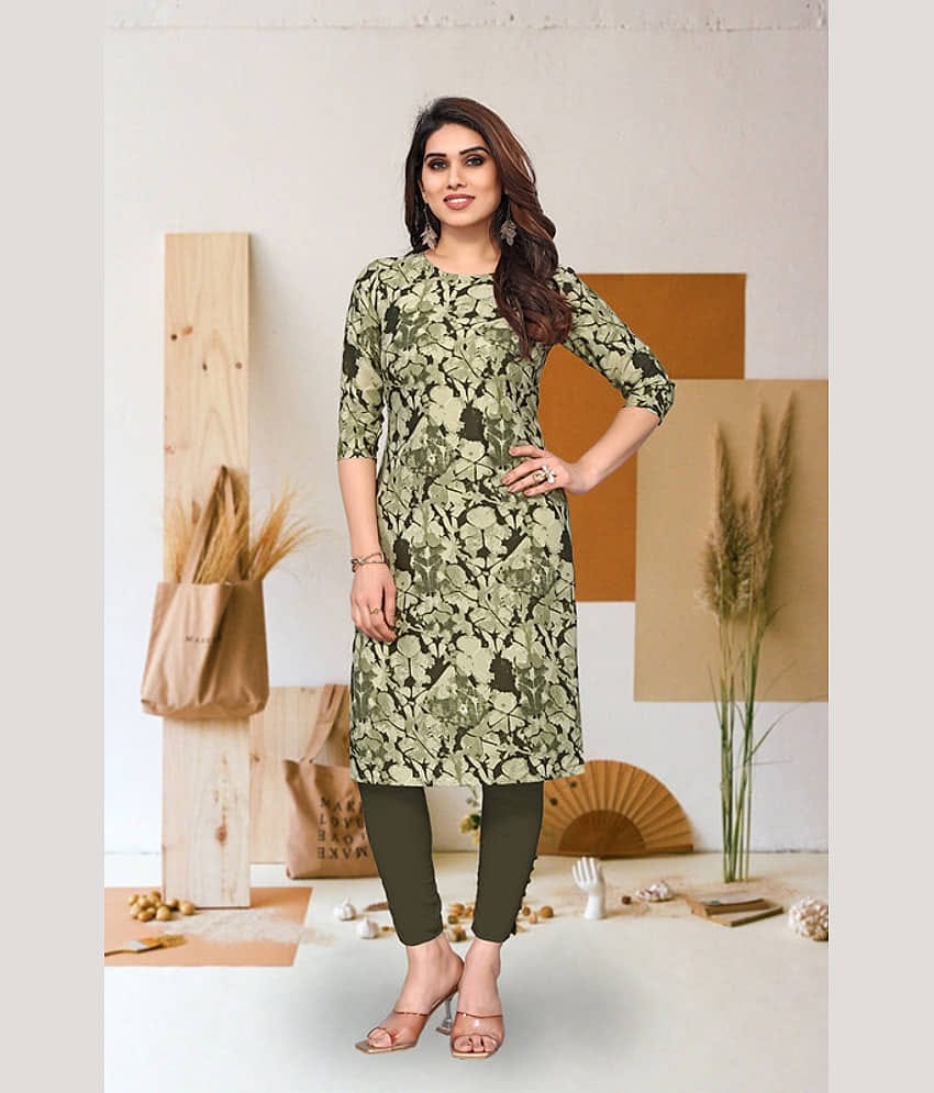 KETAKI FASHION Pack of 1 Crepe Printed Straight Women's Kurti - ( Multicolor )