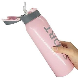 TRIBBO Water Bottle with Straw Thermos Cup 17 OZ 304 Stainless Steel Travel Mug Outside Indoor for Adult Kids