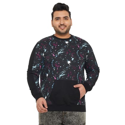 Men Plus Size Pastel Printed Sweatshirt - 2XL
