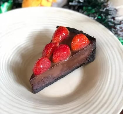 No Baked Mango Chocolate Tart