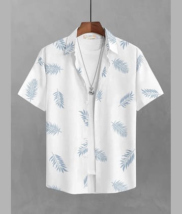 BULLMER Cotton Trendy Regular Fit Printed Causal Shirt for Men - Pack of 1 White2
