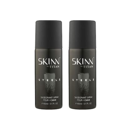 Titan Skinn Steele Deodorant For Men 150ml-Pack of 2