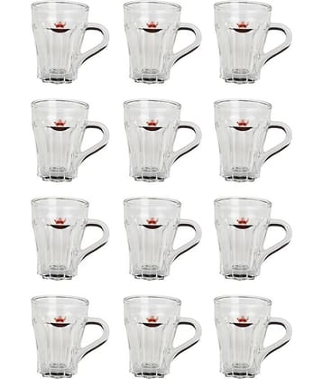 Somil Glass Tea Cup, Transparent, Pack Of 12, 100 ml