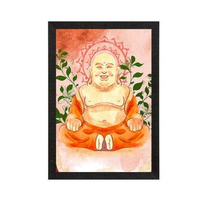 Meditating Lord Buddha Satin Matt Texture UV Art Painting