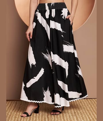 ZWERLON Women Polyester Wide Leg Trousers ( Multicolor )