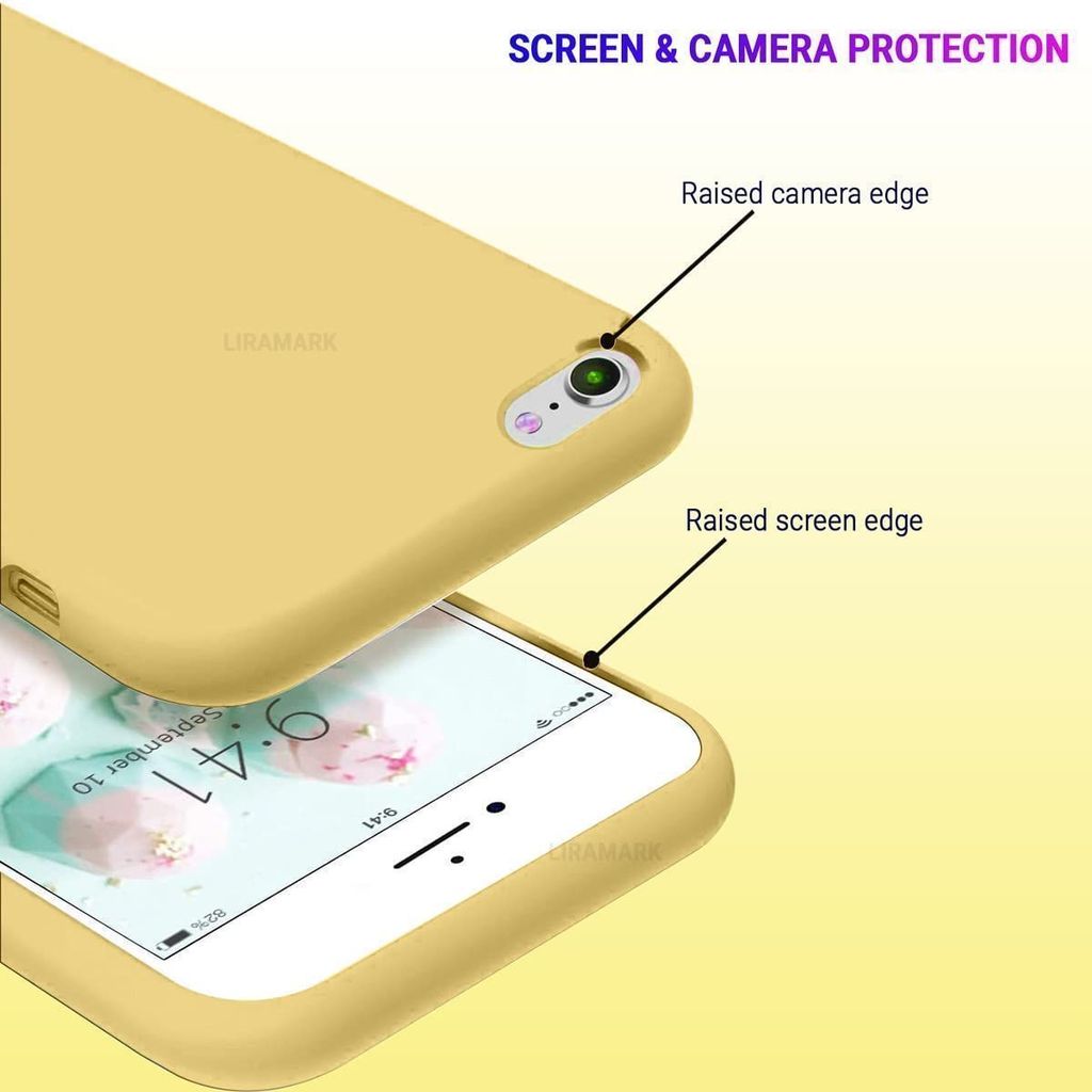 LIRAMARK Liquid Silicone Soft Back Cover Case for Apple iPhone 6 Plus / 6S Plus