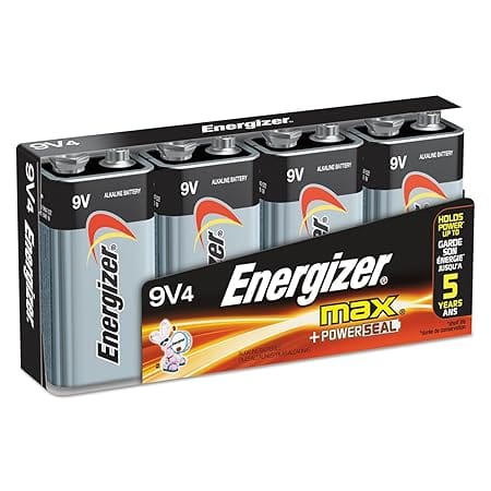 Energizer MAX 9V Alkaline Batteries, 4-Count