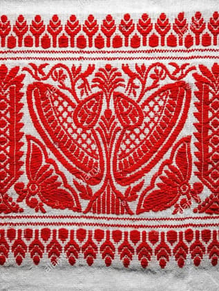 Assamese Handmade Cotton Gamusa. Assamese Handmade Cotton Gamusa.
