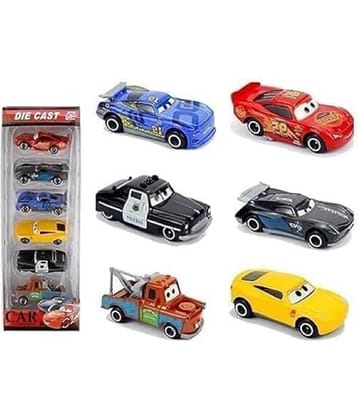 FEDIFU Mini Metal Die Cast Car Set of-6 Toy Vehicle Play Set Free Wheel High Speed Unbreakable Car for Kids, Small Racing Car for Exciting Playtime Adventures, Movie Vehicles Car for Kids