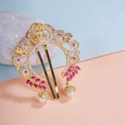 Moonlit Whispers Juda Pin-Red-White / Gold Plated