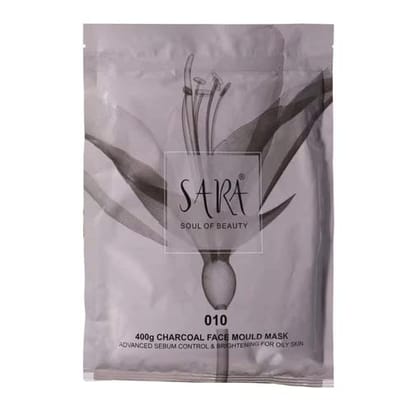 SARA Charcoal Base Line Facial Mould Mask - 400g | Hydrating & Skin Nourishing | Deep Cleansing for Radiant Skin