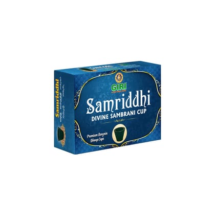 Giri Samriddhi Divine Sambrani - 12 Cups | Dhoop Cups  | Loban  | 12 Pcs  | Guggal for Pooja