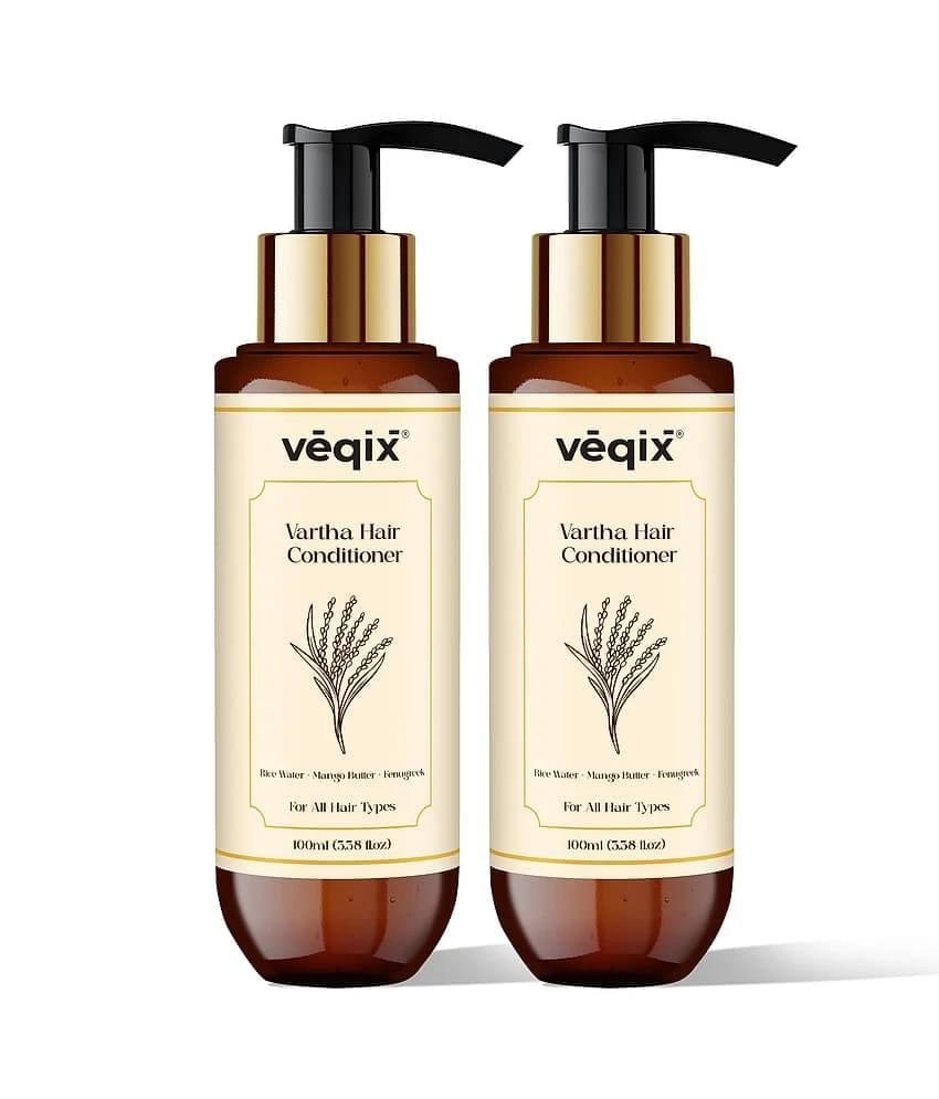 Veqix Vartha Hydrating No-Frizz ayurvedic Hair Conditioner with Aloe vera 100ml (Pack of 2)